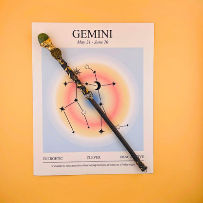 Costume Accessories Zodiac Crystal Wand with Gift Box and Twelve Astrological Sign Options for Dress-Up