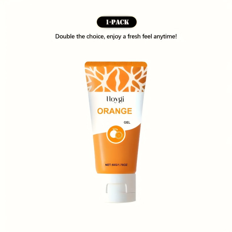 Orange-Label Facial Exfoliating Gel, Single 50g Tube with Clear Essence Checkout Label and Flip-Top Cap