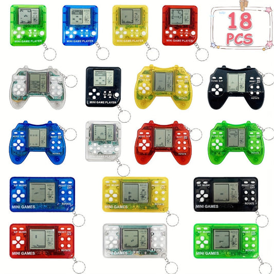 18-Piece Gaming Keychain Party Favors for Kids – Mini Video Game Keychain Set Boys Birthday Party Supplies Goodie Bag Stuffers Classroom Prizes Gamer Gift