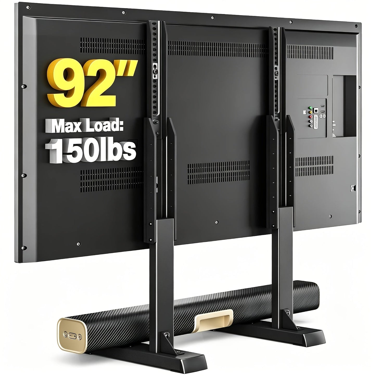 TV Stand shown in the Black option