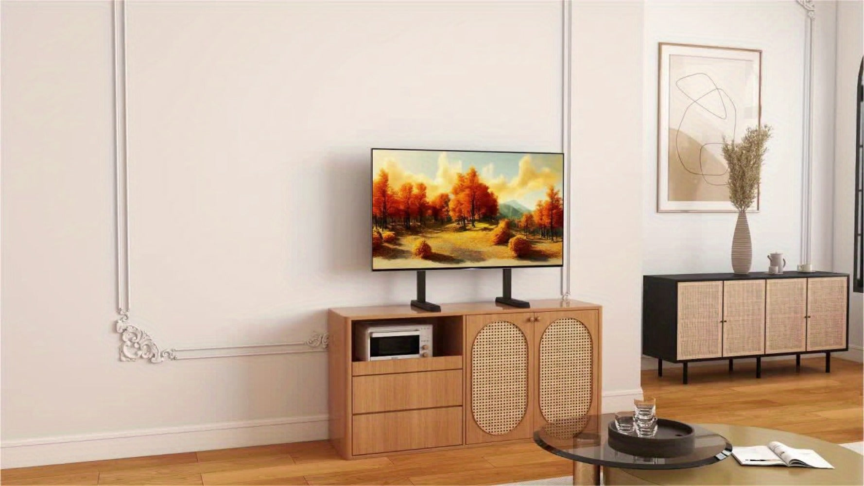 37-92 Inch TV Stand with Adjustable Height, Media Console Cabinet detail image - detail view 10