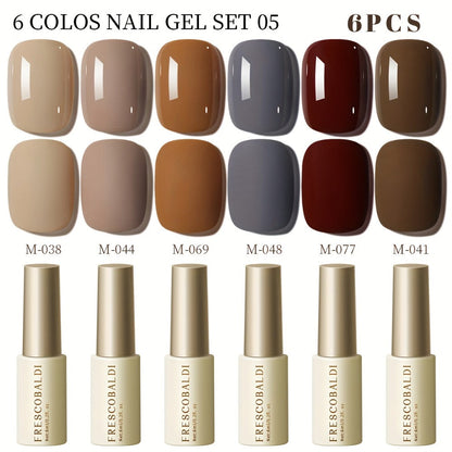 Gel Nail Polish Set with IRISGOBLADI Label, 6 Solid Colors per Set and 8 Retained Palettes