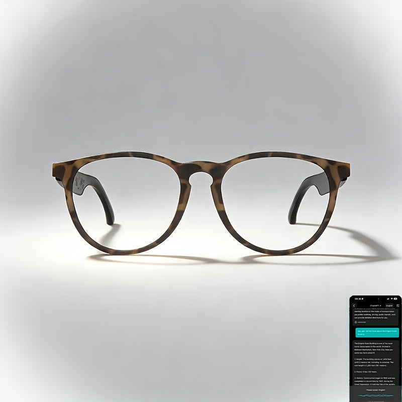 Smart Glasses 164-Language Translation Eyewear with Bluetooth Music, Calls and Multiple Black or Pink Frames