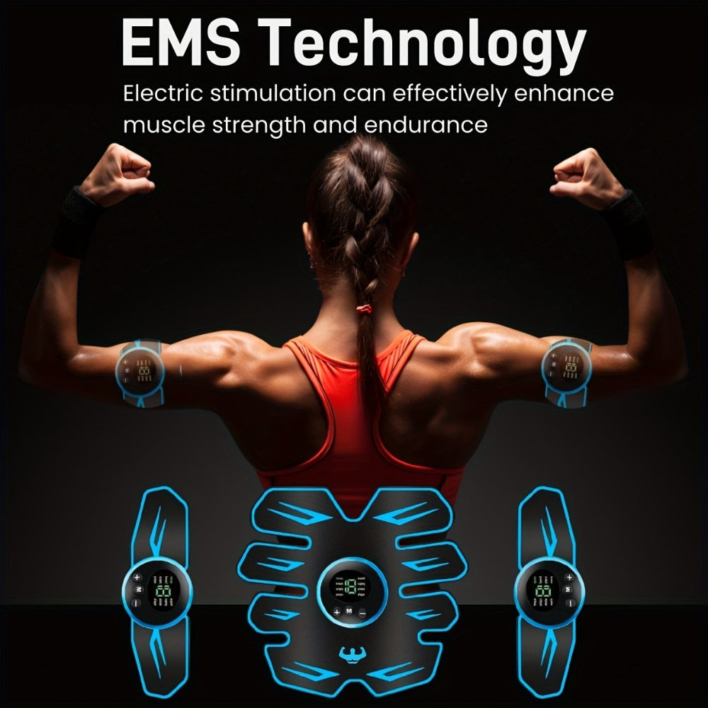 Fitness Equipment EMS Abdominal Pad Set with Digital Controllers and Blue or Orange Accent Options