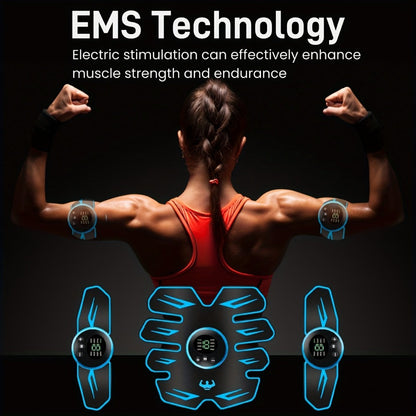 Fitness Equipment EMS Abdominal Pad Set with Digital Controllers and Blue or Orange Accent Options