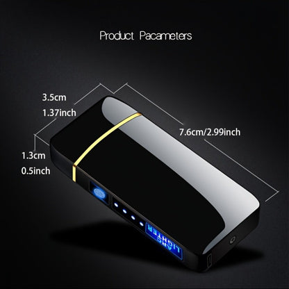 Electric Plasma Lighter USB Rechargeable – Windproof Dual Arc, LED Power Display, Touch Induction | Compact Metal Design for Outdoor Camping, Hiking & Survival | 2 Colors & 6 Styles