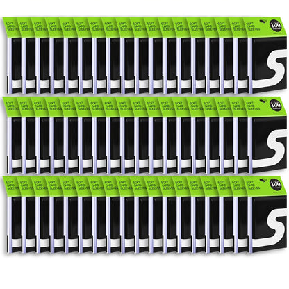 Clear Soft Trading Card Sleeves in 700, 1500, 2200, 3800 or 5400-Count Bulk Packs for Adult Collectors