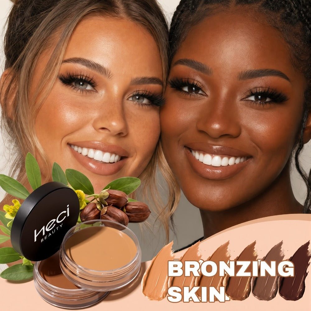 Velvet-Look Cream Foundation in 0.7 oz Round Jar with Six Shade Options from Light to Deep