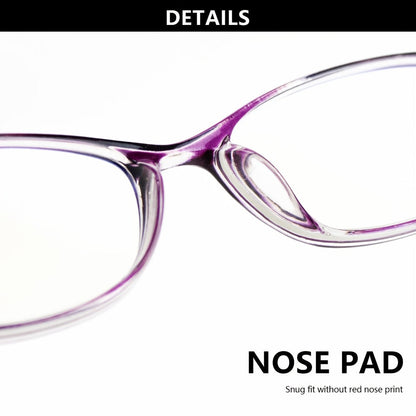 Reading Glasses – Sixteen-Pair Square-Frame Reader Set with Four Each in Purple, Blue, Brown and Black
