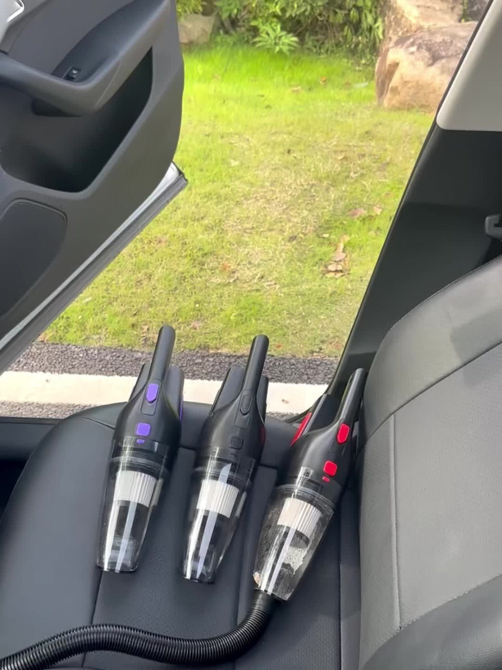 Cordless Handheld Vacuum Cleaner with Three Color Checkouts, Crevice Nozzle and Compact Dust Cup