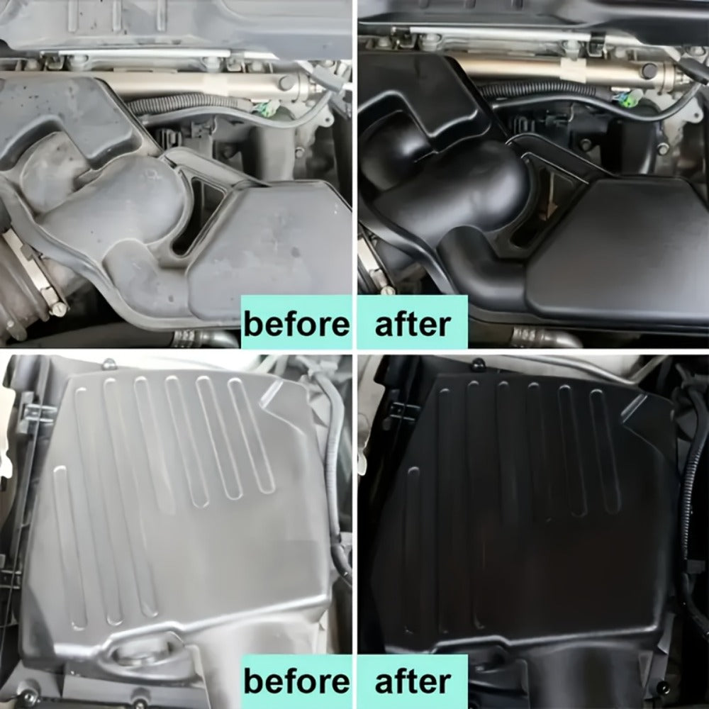 Engine Compartment Restorer Spray 3.38oz with Sponge – Engine Bay Refurbishing Agent, Polishing & Cleaning Spray, Extends Service Life – Fits All Vehicles