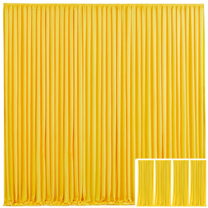 Backdrop Curtains 4 Pack 59x118 Inch – Wrinkle-Resistant Non-Transparent Party Decoration Fabric with Pole Pocket, Machine Washable & Reusable for Wedding, Birthday, Christening, Graduation & Holiday Events