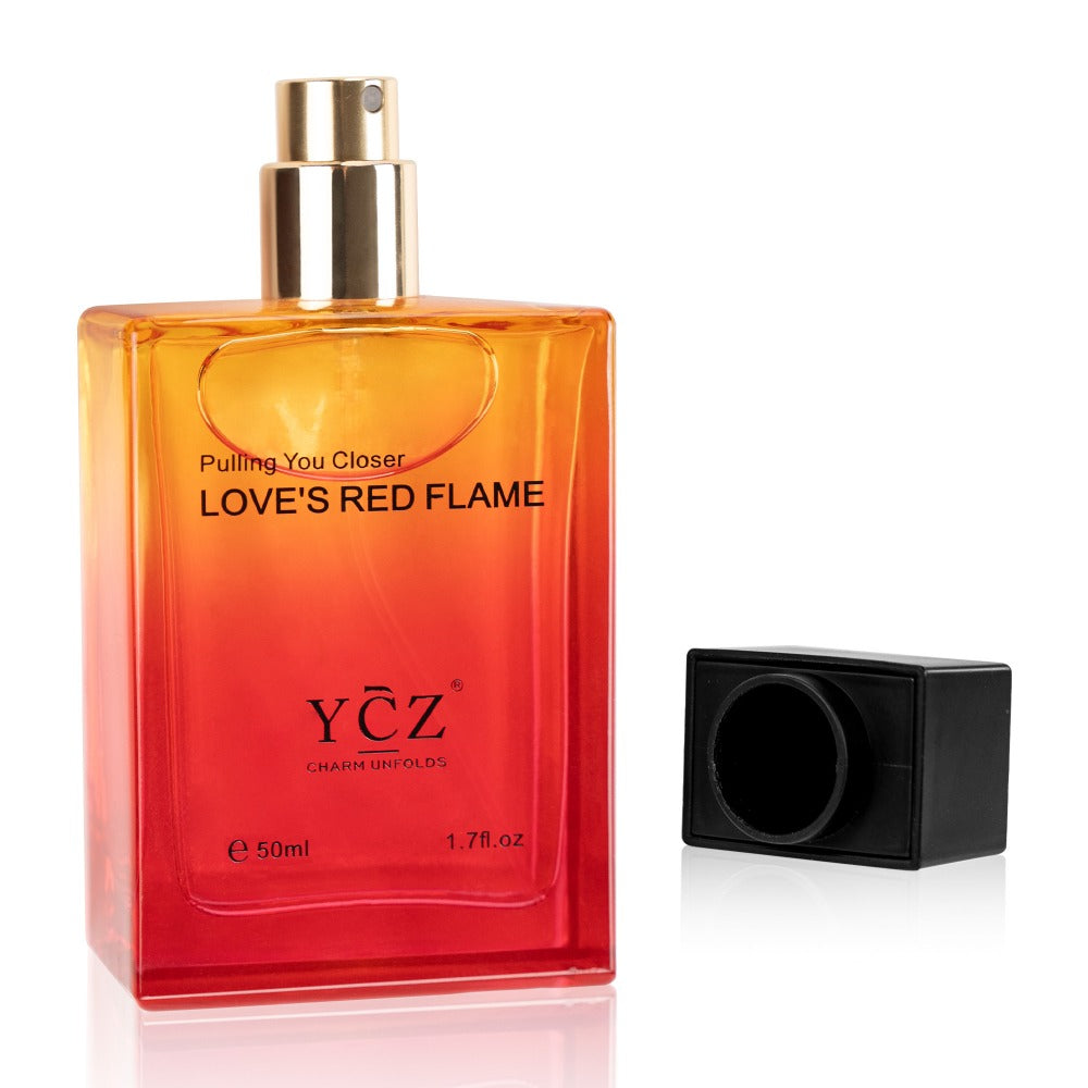Cologne for Men — YCZ Love's Red Eau de Parfum 1.7 Fl Oz, Long-Lasting Scarlet Aromatic Scent, Masculine Fragrance Spray, Perfect for Date Night & Everyday Wear