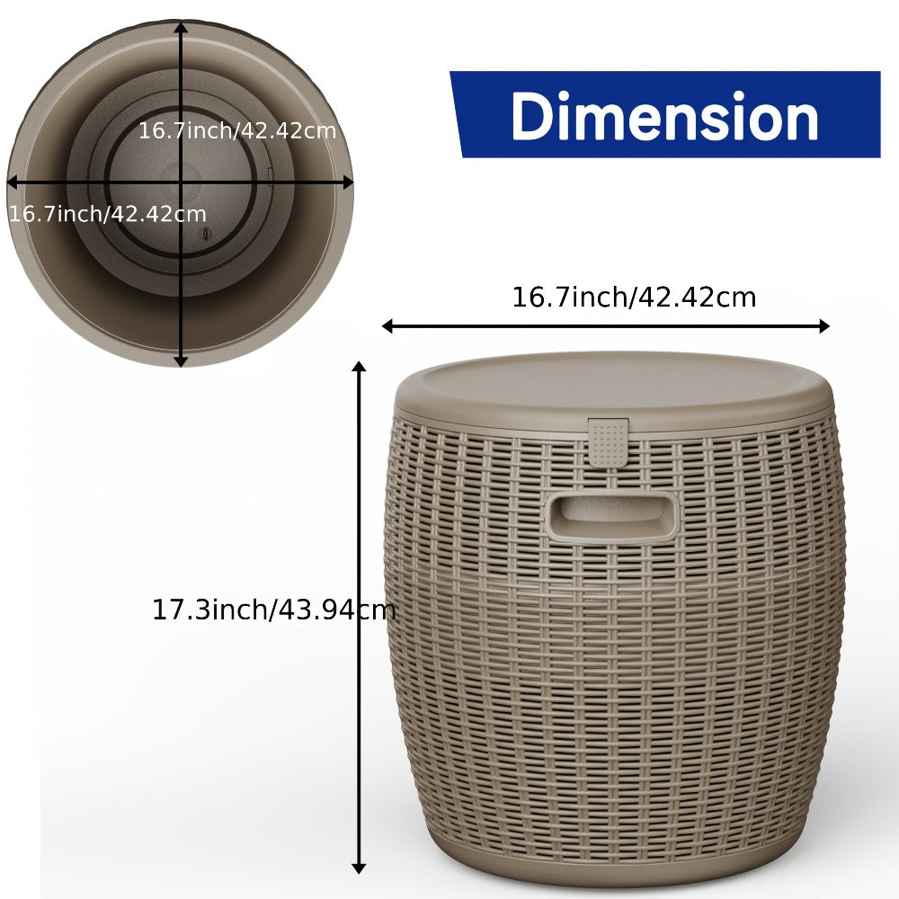 Insulated Ice Bucket with Drain Plug - Large Capacity Food-Grade Plastic Cooler for Parties, Camping, BBQ & Outdoor Events