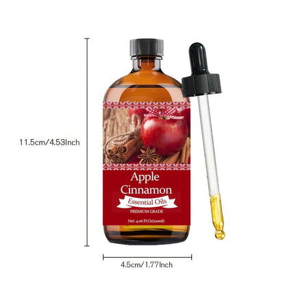Aromatherapy Oil Apple Cinnamon Blend with Aloe Vera and Jojoba Oil in 120ml Bottle for Diffuser and Massage