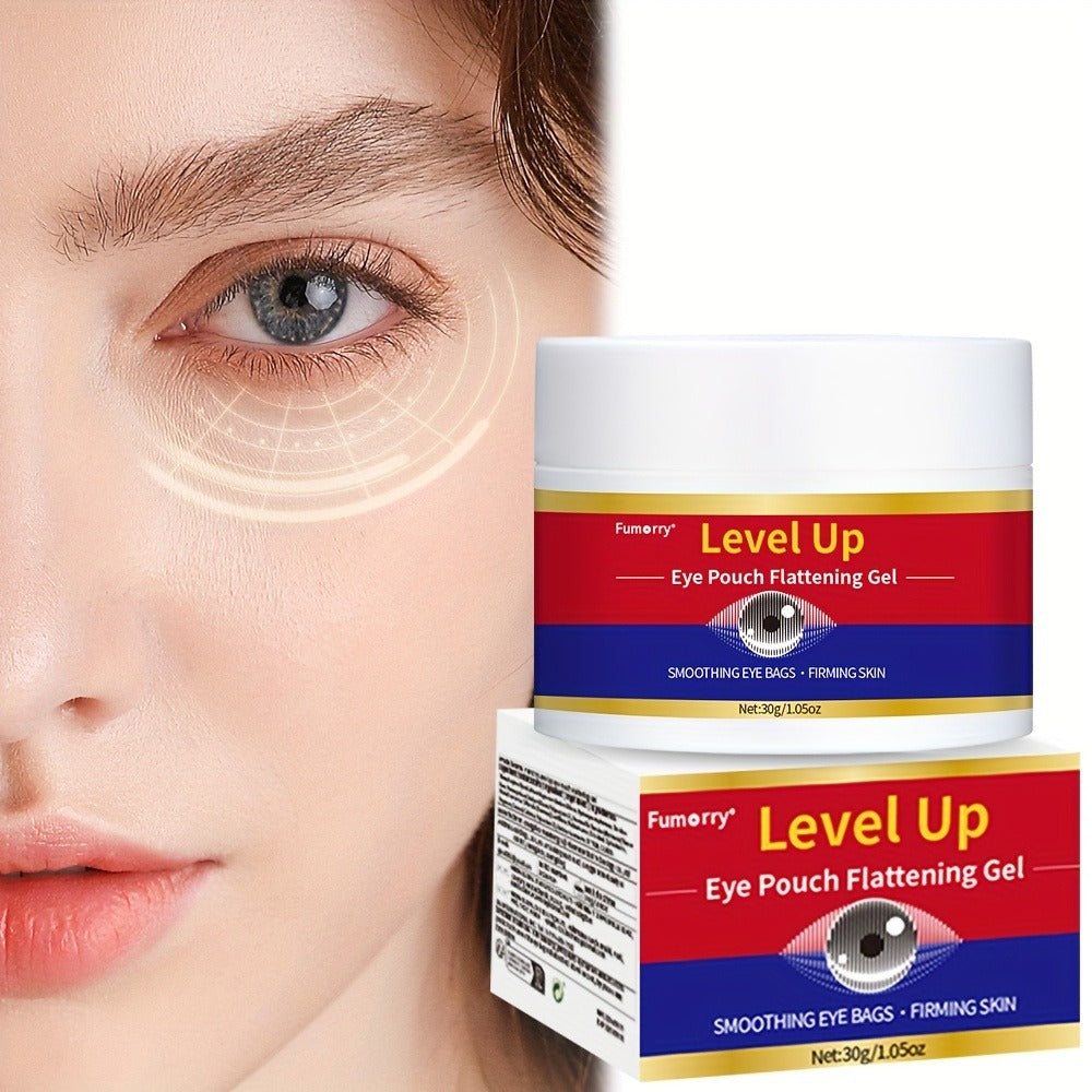 Level Up 30g Eye Cream Gel in a Wide Cosmetic Jar with Smooth Applicator-Style Container Design