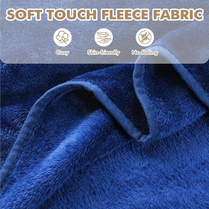 Royal Blue 4-in-1 Travel Blanket with Zipper Bag, Poncho, Pillow and Lumbar Support Format, 40 x 60 Inches