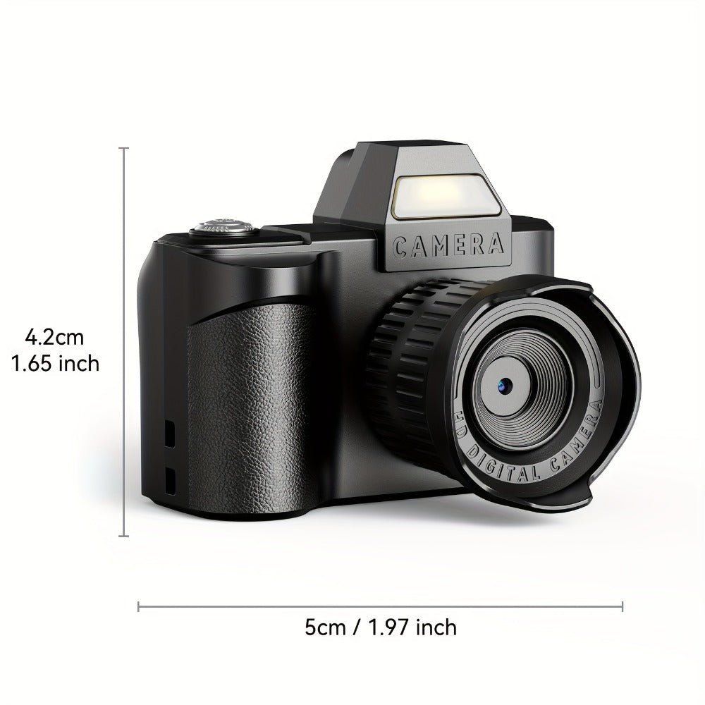 Mini Pocket Camera Retro Vintage Thumb Size with LED Flash, Multiple Filters & 64GB Memory Card