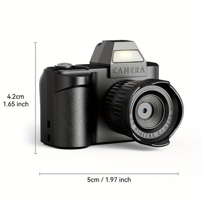 Mini Pocket Camera Retro Vintage Thumb Size with LED Flash, Multiple Filters & 64GB Memory Card