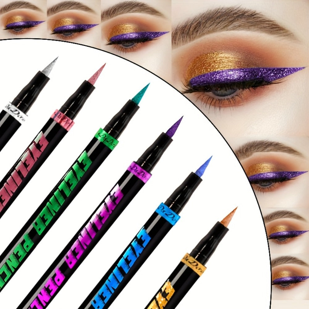 Eyeliner Pencil Set Waterproof 6 Colors Smudg1e Proof Long Lasting Colored Eye Liner for Women Pigmented Gel Eyeliner Pencils Makeup Kit Holiday Gift