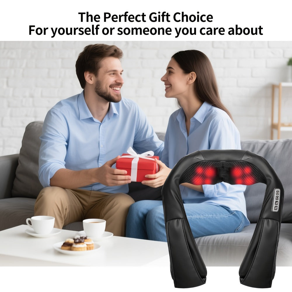 Acupressure Massager – Electric Acupoint Deep Kneading Neck & Shoulder Massager for Back, Waist, Legs, Feet & Muscles, Portable Full Body Relief Device, Ideal Gift for Parents, Seniors, Men & Women