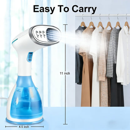 1800W Handheld Garment Steamer with Three Steam Settings, 10oz Tank, 9.8ft Cord and Two Colors