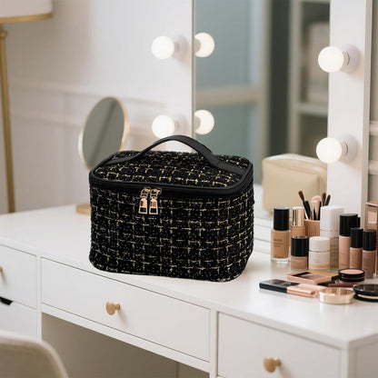 Makeup Brush Set, 47-Piece Cosmetic Kit with Wash Bag, Brush Sleeve, Butterfly Hair Band and Wrist Strap