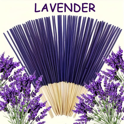 Lavender Incense Sticks 195pcs 8.7in Natural Aromatherapy Incense for Home Yoga Room Meditation Tea Room Relaxation Calming Atmosphere Stress Relief Indoor Fragrance Incense Set