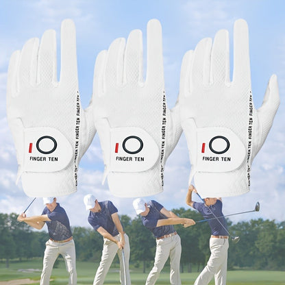 Wet Weather Golf Gloves Rain Grip 3-Pack for Men | Breathable Water-Resistant Golf Gloves for Left & Right Hand – Durable Comfortable Fit in Hot & Wet Conditions (Black, Gray, White | S–3XL)
