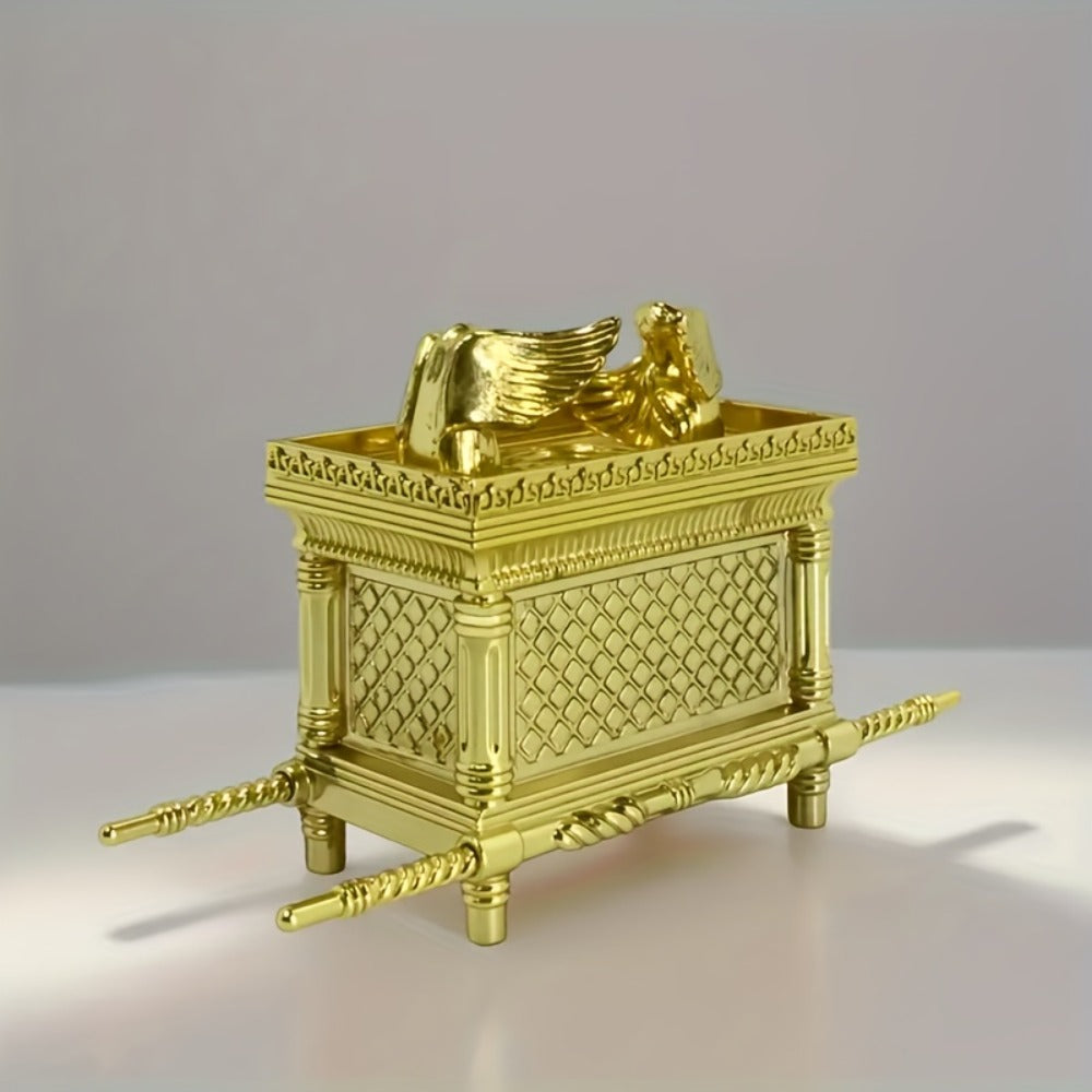 Ark of the Covenant Tabletop Figurine in Medium or Large Sizes with One- or Two-Piece Gold-Tone Options