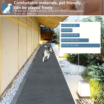 Striped Runner Rug Non-Slip Machine Washable – 100% Polyester PVC Backing Indoor Outdoor Hallway Mat, Soundproof 0.2" Thick Carpet for Kitchen, Patio & Entryway – 5 Colors, 4 Sizes