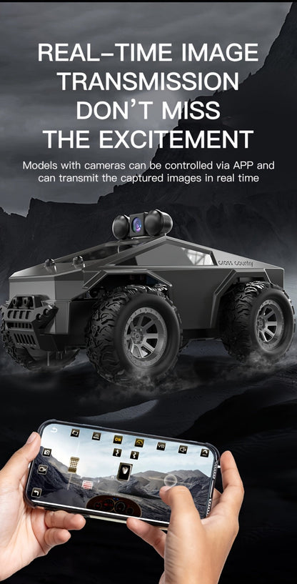 RC Off-Road Pickup Truck 1:28 Scale with 480P HD Camera | 2.4GHz App Control & Virtual Reality Function | 2 Rechargeable Batteries | Monster Truck Toy for Adults Kids