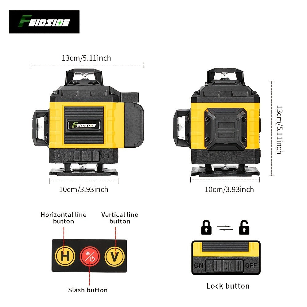 16-Line-Labeled Laser Level Kits in Five Packages with Tripod and No-Tripod Checkout Options
