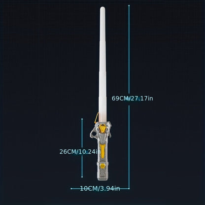 RGB Light-Up Saber Toy 16 Colors Rechargeable Light Sword with Gravity Sensor & Sound Effects