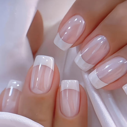 Press On Nails 72-Piece Three-Box Classic Glossy Full-Cover Extendable Nail Set for Elegant Looks