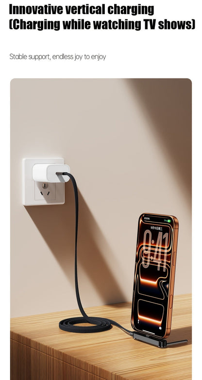 Folding-Bracket USB-C to USB-C Cable with 240W Marking, 480Mbps Graphic and 4.92 ft Length