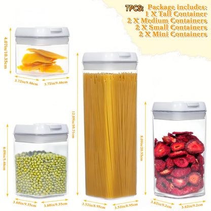 Plastic Food Storage Containers with Lids - Leak Proof Airtight Kitchen Organizer Set for Home Cooking, Dining and Outdoor Meals