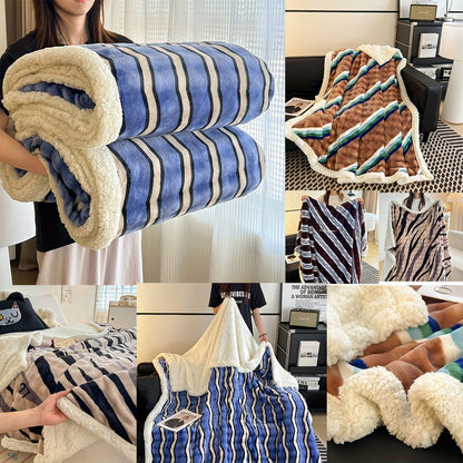 400-450 GSM Flannel Blanket with Plush-Look Lining, 16 Pattern Choices and Four Size Labels