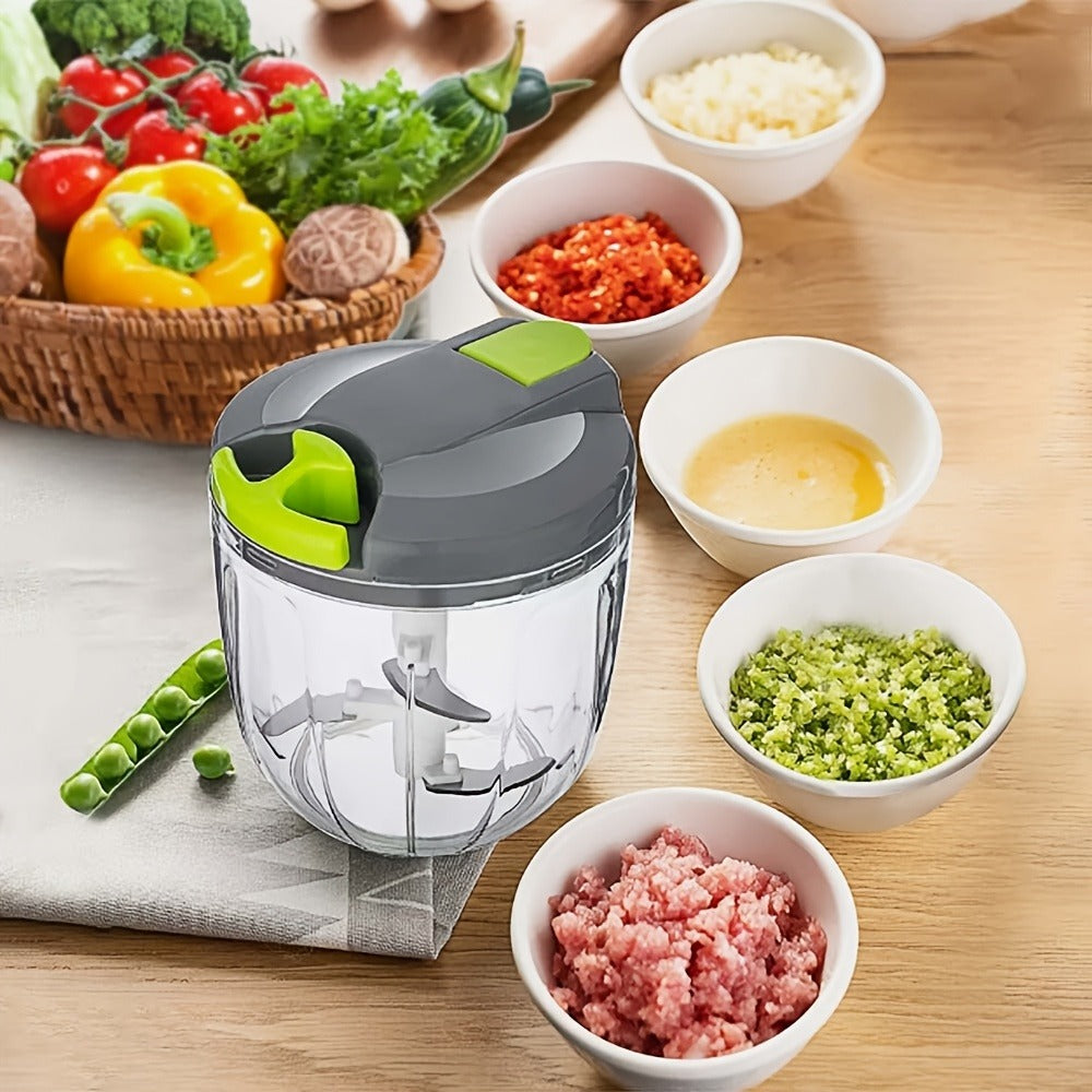 Vegetable Chopper with 3/5 Blades – Multifunctional Onion Chopper, Food Dicer & Salad Cutter with Container | Kitchen Gadget Set for Potato, Carrot, Garlic