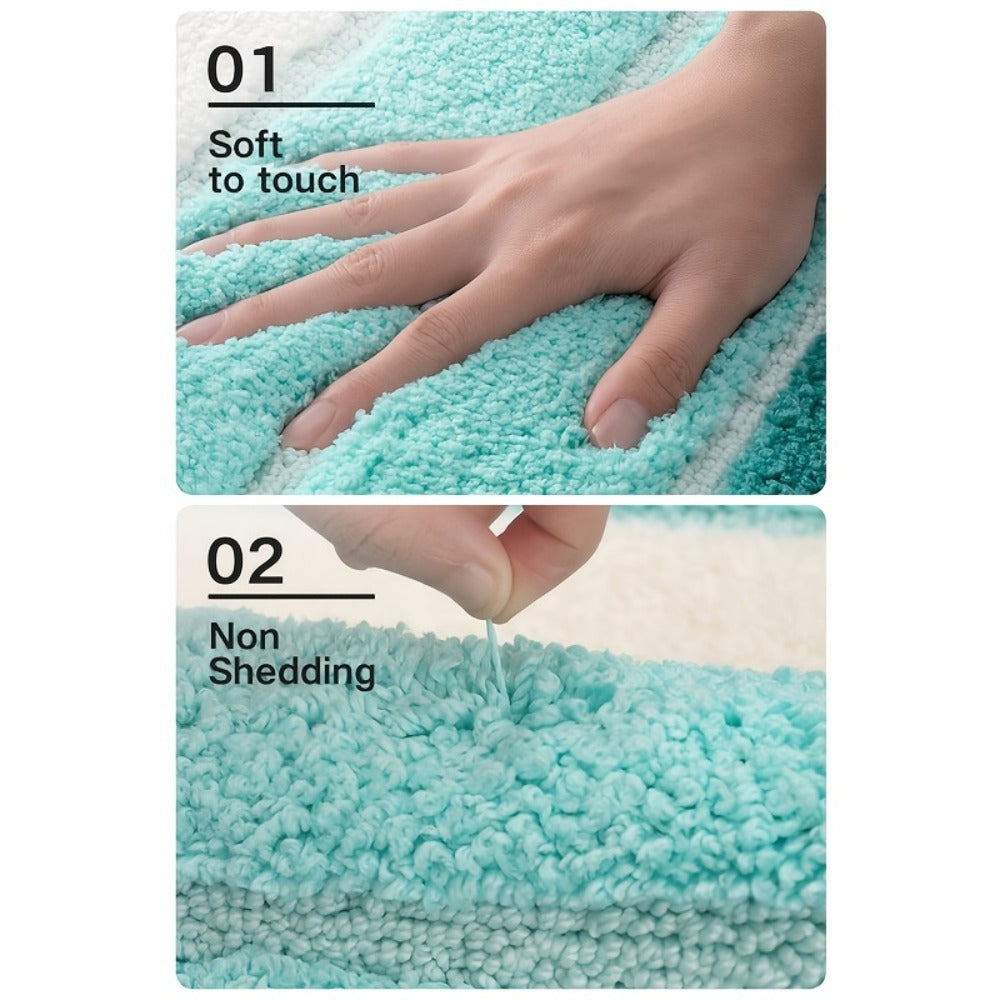 Chenille-Style Bath Rug in Three Color Labels and 16 x 24 or 20 x 32-Inch Checkout Size Options