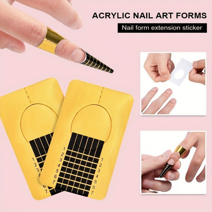 Acrylic Nail Kit with 12 Glitter Colors, Clear Pink White Powders, Liquid Monomer, Tips and Application Tools