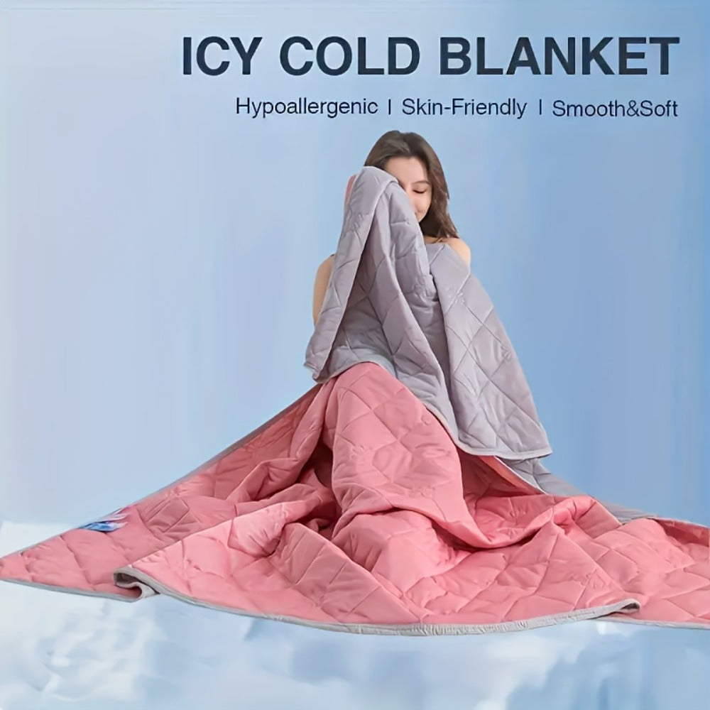 Diamond-Quilt Summer Blanket in Light Violet or Light Green with Three Metric and Inch Size Options