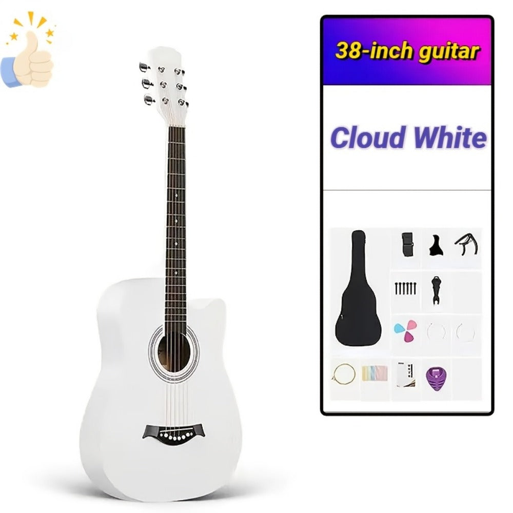 38-Inch Cutaway Acoustic Guitar Kit with Nylon Strings and Gig Bag detail image - detail view 13