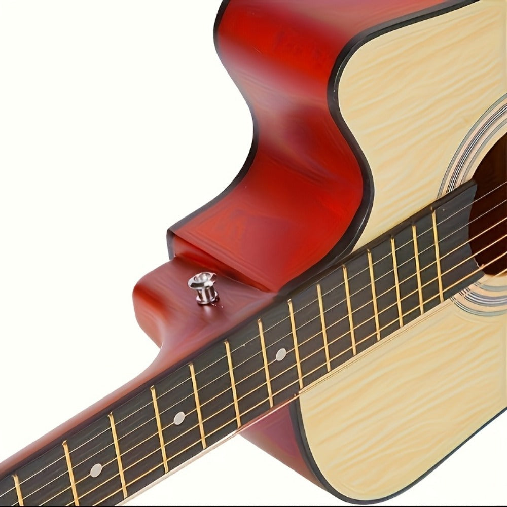 38-Inch Cutaway Acoustic Guitar Kit with Nylon Strings and Gig Bag detail image - detail view 14