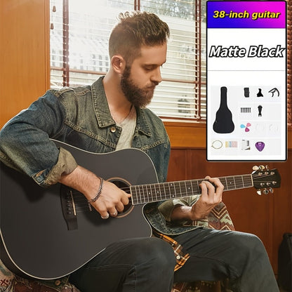 38-Inch Cutaway Acoustic Guitar Kit with Nylon Strings and Gig Bag detail image - detail view 5