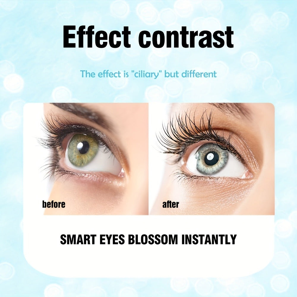 Black Mascara Three-Piece Set in Tall Silver Crystal-Pattern Tubes with Straight Black Bristle Wands