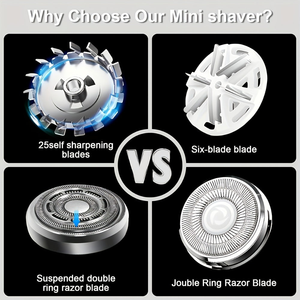 Electric Shaver Mini 1200mAh USB Rechargeable Pocket Razor in Five Colors for Daily Grooming