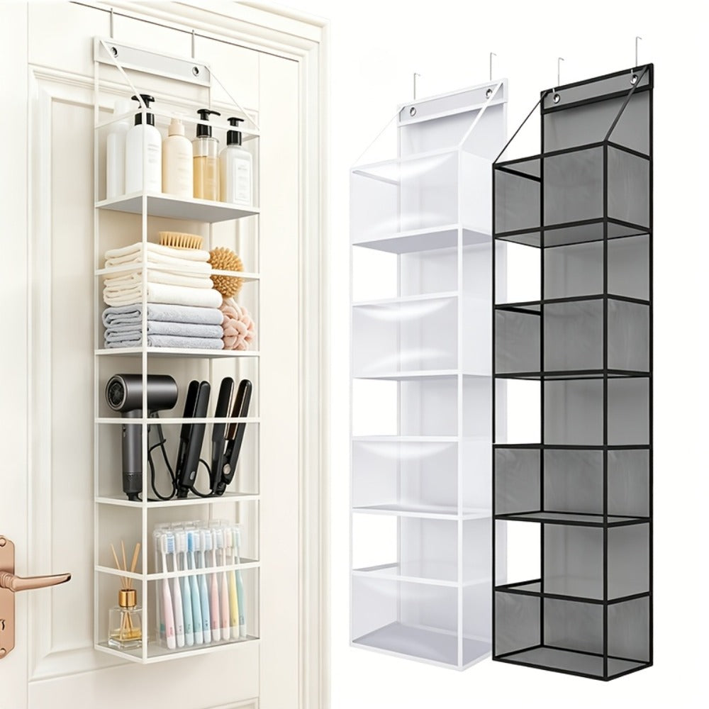 Hanging Storage Organizer 4 or 6-Layer Foldable Non-Woven Bag in Gray or Neutral Color Options