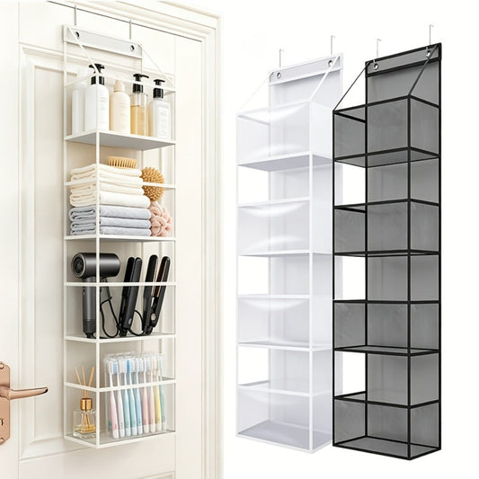 Hanging Storage Organizer 4 or 6-Layer Foldable Non-Woven Bag in Gray or Neutral Color Options