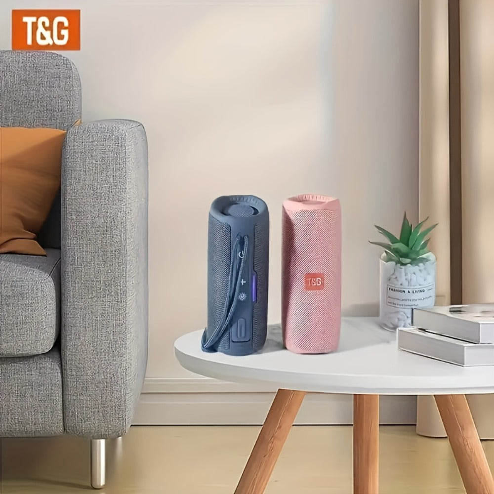 TG365 Portable Bluetooth Speaker with LED Light – TWS Stereo, Built-In Mic, FM Radio, TF Card, USB, AUX, Hands-Free Calling, Shock-Resistant Outdoor Wireless Speaker Gift